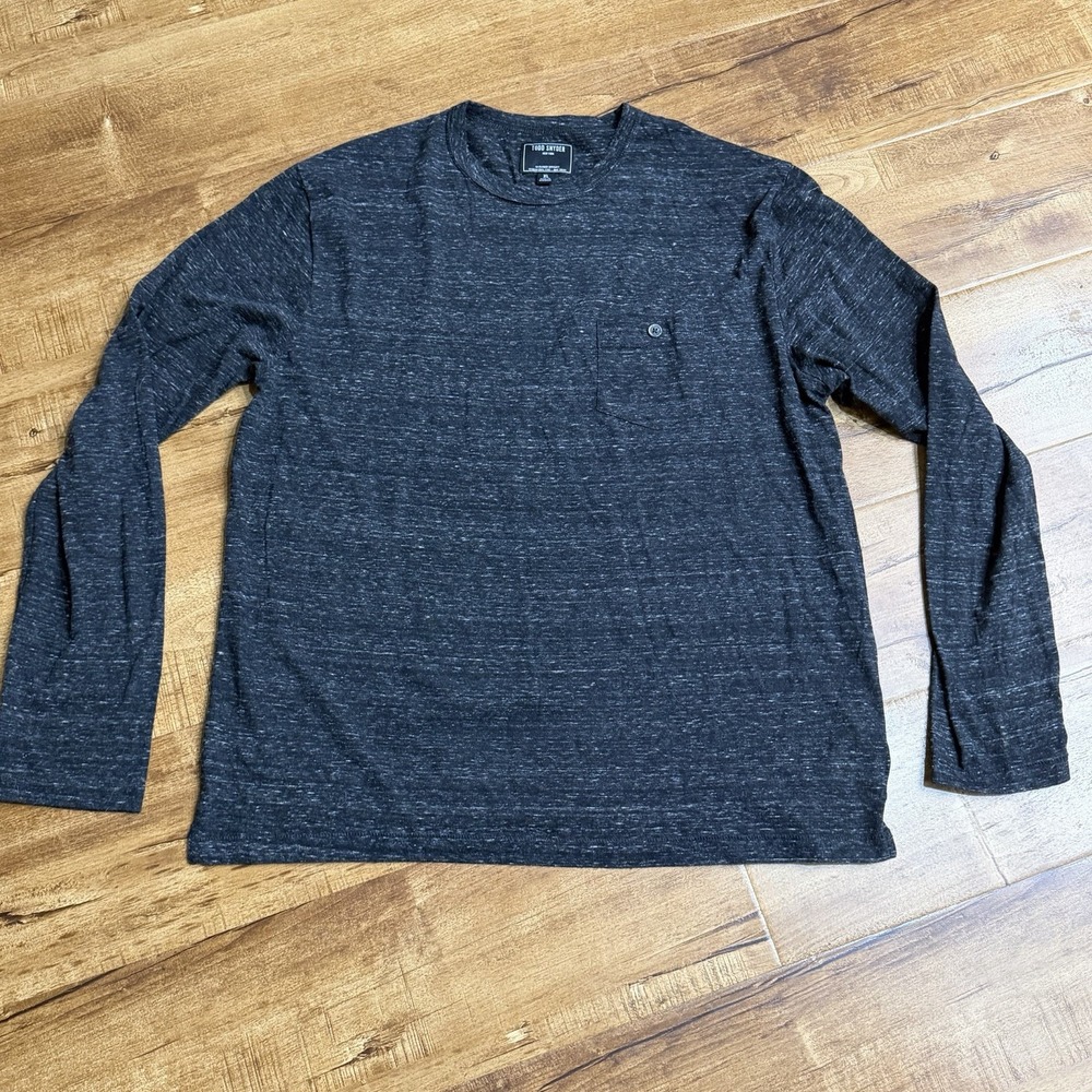 Todd Snyder Long Sleeve Crewneck Shirt Mens XL Heather Gray